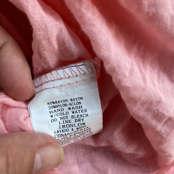 Aura Pink / Blush Short Sleeve Layered Ruffle Sleeve Chico Dress. Size S - Picture 5 of 5